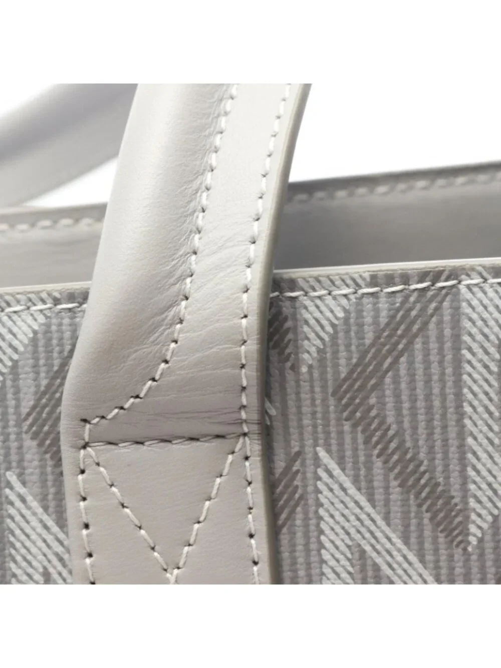 Dior Tote Bag Safari CD Diamond Gray Leather